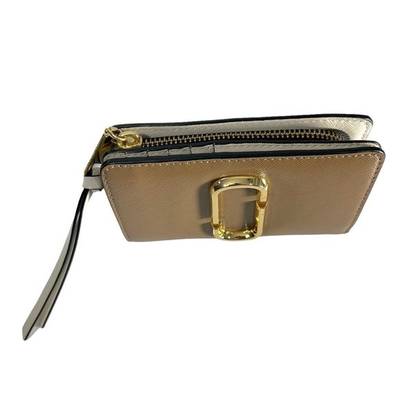 Marc Jacobs* Brown Bi-Fold Zippered The Snapshot Compact Wallet Women’s - Picture 2 of 11
